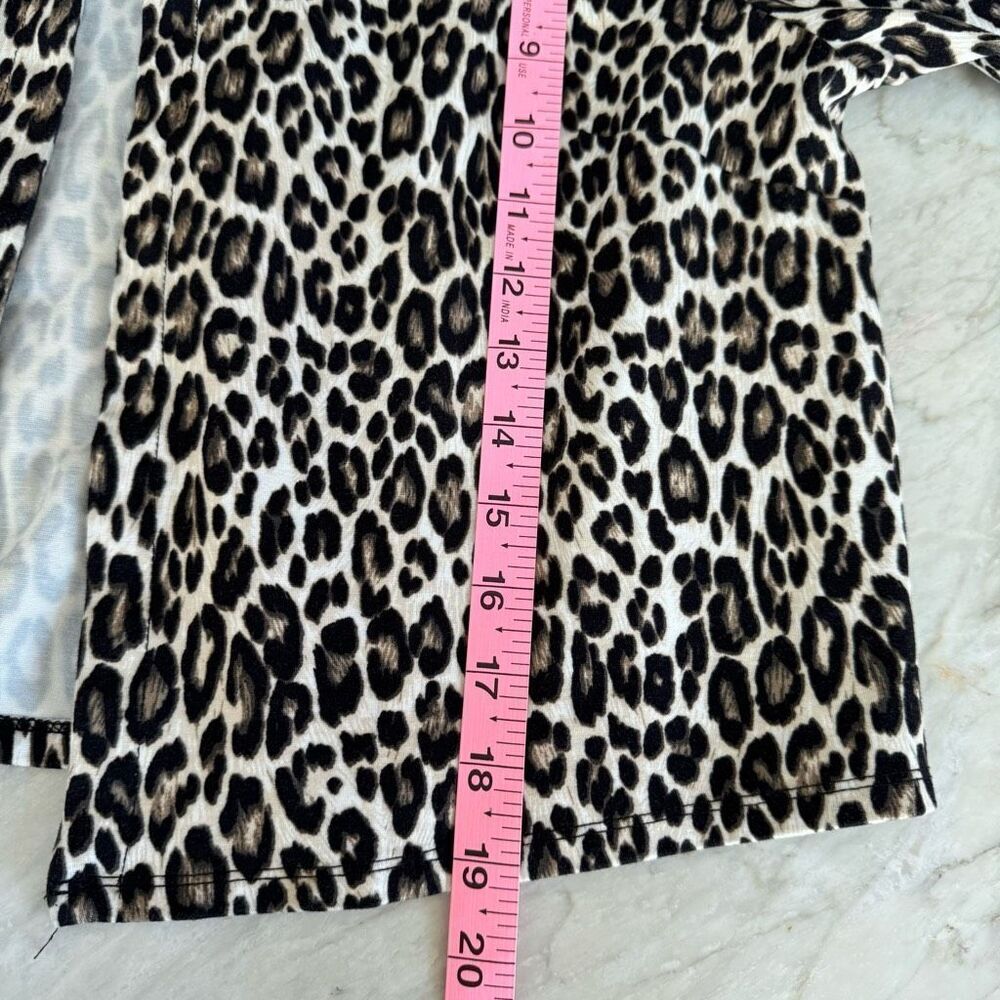 Philosophy Leopard Print Open-Front Cropped Blaze… - image 8